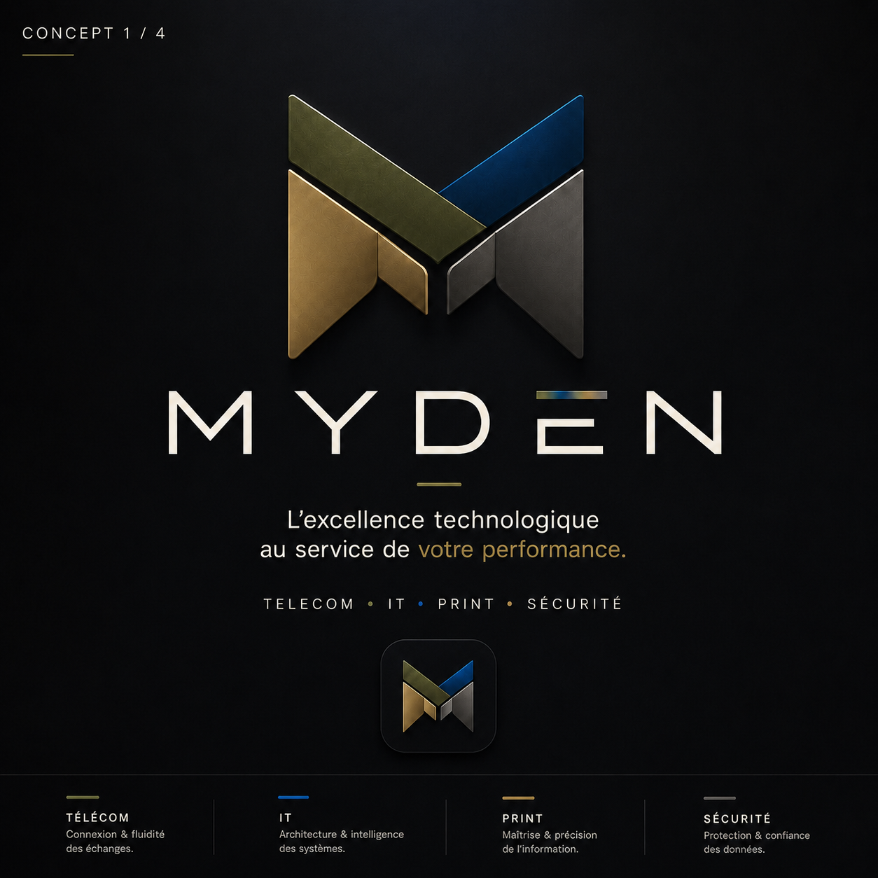 MYDEN logo principal dark mode